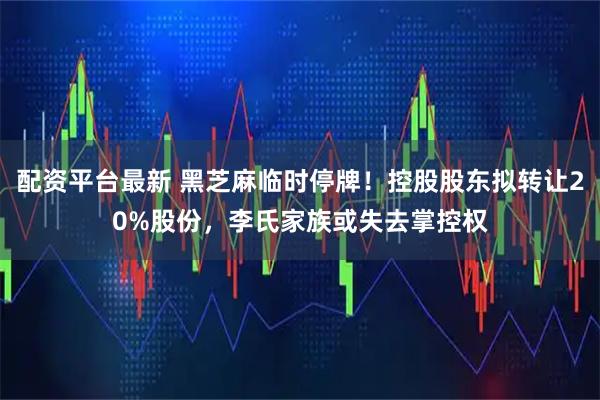 配资平台最新 黑芝麻临时停牌！控股股东拟转让20%股份，李氏家族或失去掌控权